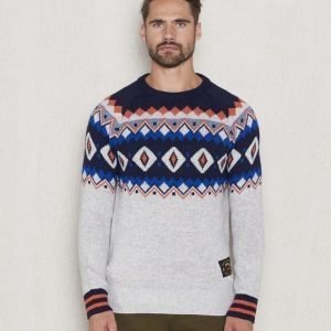 Scotch & Soda Crewneck Fairisle Dessin C Grey