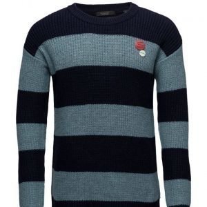 Scotch & Soda Crewneck Pullover In Bold Block Stripes pyöreäaukkoinen neule