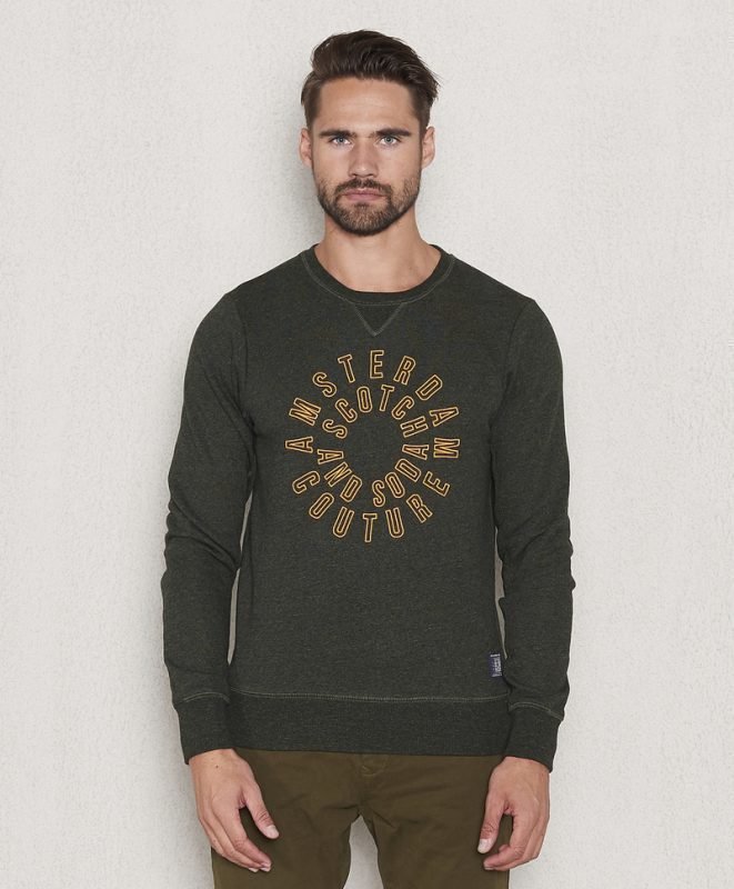 Scotch & Soda Crewneck Sweat 6 G Army Melange - Vaatekauppa24.fi