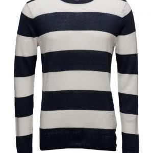 Scotch & Soda Home Alone Crew Neck Cotton Linen Knit pyöreäaukkoinen neule