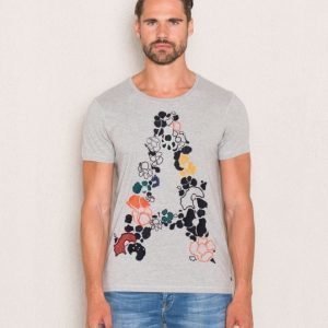 Scotch & Soda Plasement Tee 39 Grey Melange