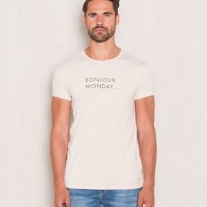 Scotch & Soda Small Texxt Artwork 460 Ecro Melange