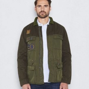 Scotch & Soda Workout Hunter Jacket Dessin A Olive