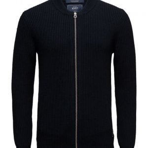 Scotch & Soda Zip-Thru Cardigan In Merino/Cotton Quality neuletakki