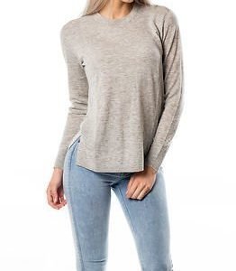 Selected Femme Maia Knit Pullover Light Grey Melange