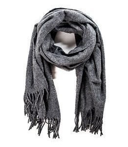 Selected Femme Mary Wool Scarf Light Grey Melange