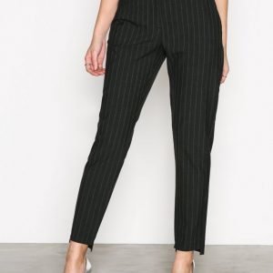 Selected Femme Sfamila Mw Pant Dgm Pin Stripe Ex Housut Tummanharmaa