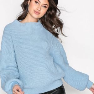 Selected Femme Sfesta Ls T-Neck Knit Neulepusero Sininen