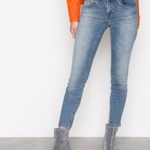 Selected Femme Sfida Mw Cropped Jeans Blue Water N Farkut Sininen