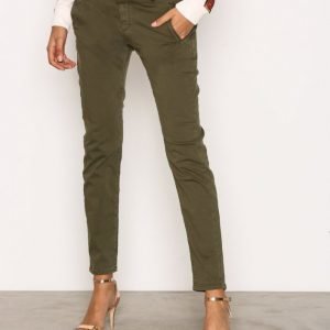 Selected Femme Sfingrid Mr 2 Tapered Chino Grape L Housut Vihreä