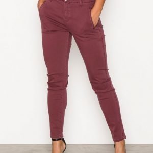 Selected Femme Sfingrid Mr 2 Tapered Chino Mauve W Housut Tummanvioletti