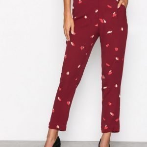 Selected Femme Sfkaleo Mw Pants Ex Housut Tummanpunainen