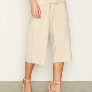 Selected Femme Sfkandra Mw Cropped Sweat Pant Housut Vaaleanharmaa