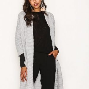 Selected Femme Sflaua 3 / 4 Knit Loose Cardigan Neuletakki Vaaleanharmaa