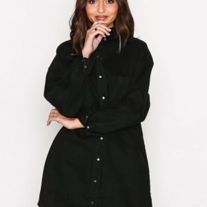 Selected Femme Sfluna Long Denim Shirt J Kauluspaita Musta