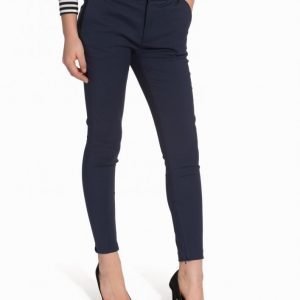 Selected Femme Sfmuse Cropped Mw Pant Noos Housut Tummansininen