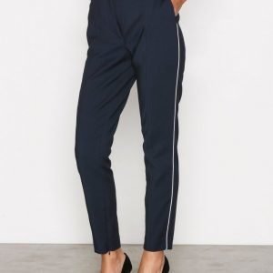 Selected Femme Sfmuse Piping Mw Cropped Pant Dar Housut Tummansininen