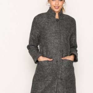 Selected Femme Sfnashwill Wool Coat H Pitkä Takki Harmaa