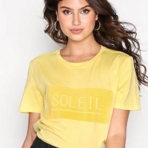 Selected Femme Sfsoleil Ss Tee Ka T-Paita Keltainen