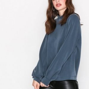 Selected Femme Sftea Ls Highneck Sweat Pitkähihainen Paita Tummansininen