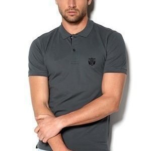 Selected Homme Aro Embroidery Polo Newsprint Grey