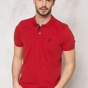 Selected Homme Aro SS Embroidery Polo True Red