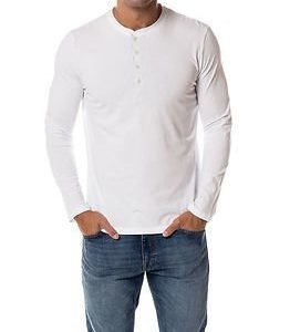 Selected Homme Niklas Split Neck Bright White