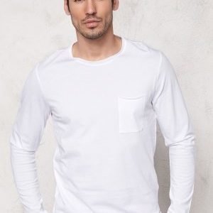 Selected Homme Pima Florence ls O-Neck Bright White