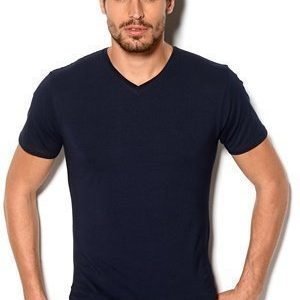 Selected Homme Pima ss V-neck Sininen