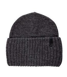 Selected Homme Ryan High Rib Beanie Dark Grey Melange