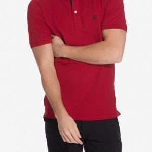 Selected Homme Shdaro Ss Embroidery Polo Noos Pusero Tummanpunainen