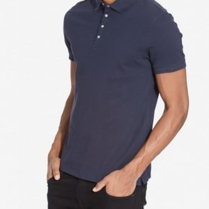 Selected Homme Shddawson Ss Polo Pikeepaita Tummansininen