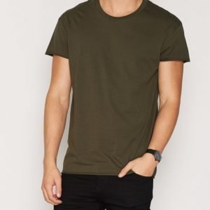 Selected Homme Shddean Ss O-Neck Tee T-paita Vihreä