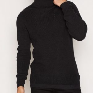 Selected Homme Shdfelton Roll Neck Pusero Tummanharmaa