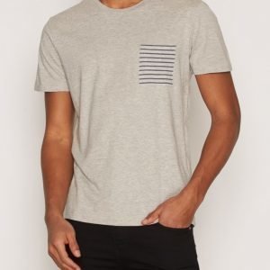 Selected Homme Shdirwin Ss O-Neck Tee T-paita Vaaleanharmaa