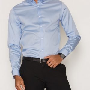 Selected Homme Shdone-Travisbelfast Shirt Ls Noos Kauluspaita Vaaleansininen