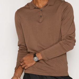 Selected Homme Shdparker Knitted Polo Pusero Vaaleanruskea