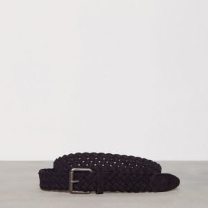 Selected Homme Shdphil Braided Suede Belt Vyö Tummansininen