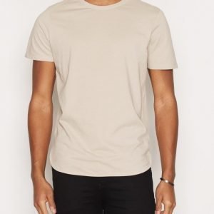 Selected Homme Shdpias Ss O-Neck Tee T-paita Vaaleanharmaa