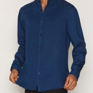 Selected Homme Shdtwoloose Shirt Ls Kauluspaita Tummansininen