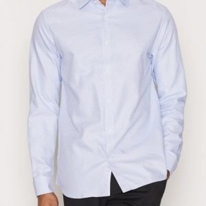 Selected Homme Shdtwotim-Luca Shirt Ls Noos T-paita Vaaleansininen