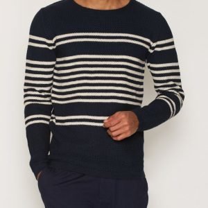 Selected Homme Shhjonas Boat Neck Pusero Tummansininen