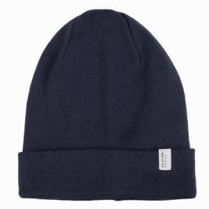 Selected Homme Shhleth Cotton Beanie Pipo Tummansininen