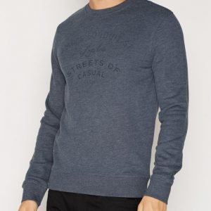 Selected Homme Shhlondon Crew Neck Sweat Pusero Tummansininen