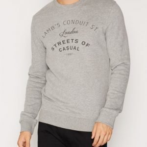 Selected Homme Shhlondon Crew Neck Sweat Pusero Vaaleanharmaa