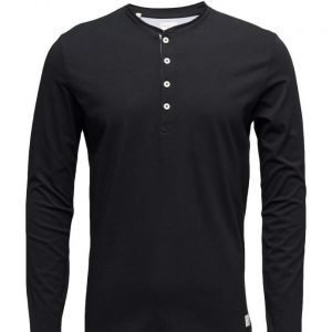 Selected Homme Shhniklas Ls Split Neck Noos pitkähihainen t-paita