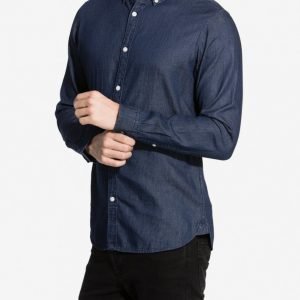 Selected Homme Shhonenolan Shirt Ls Kauluspaita Tummansininen