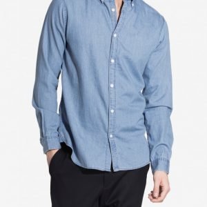 Selected Homme Shhonenolan Shirt Ls Kauluspaita Vaaleansininen