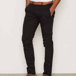 Selected Homme Shhyard Black Slim St Pants Housut Musta