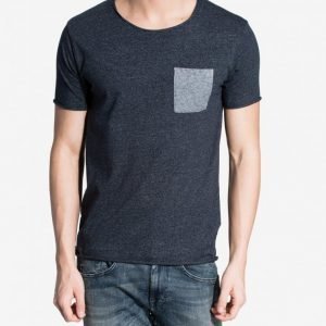 Selected Homme Shnchris Ss O-Neck Tee Noos T-paita Tummansininen